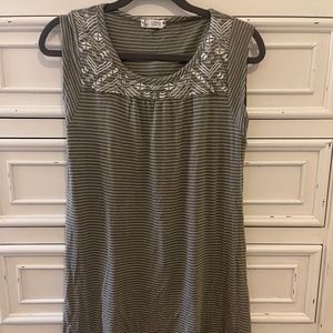 Carver Green and White T-shirt Dress - Size Small